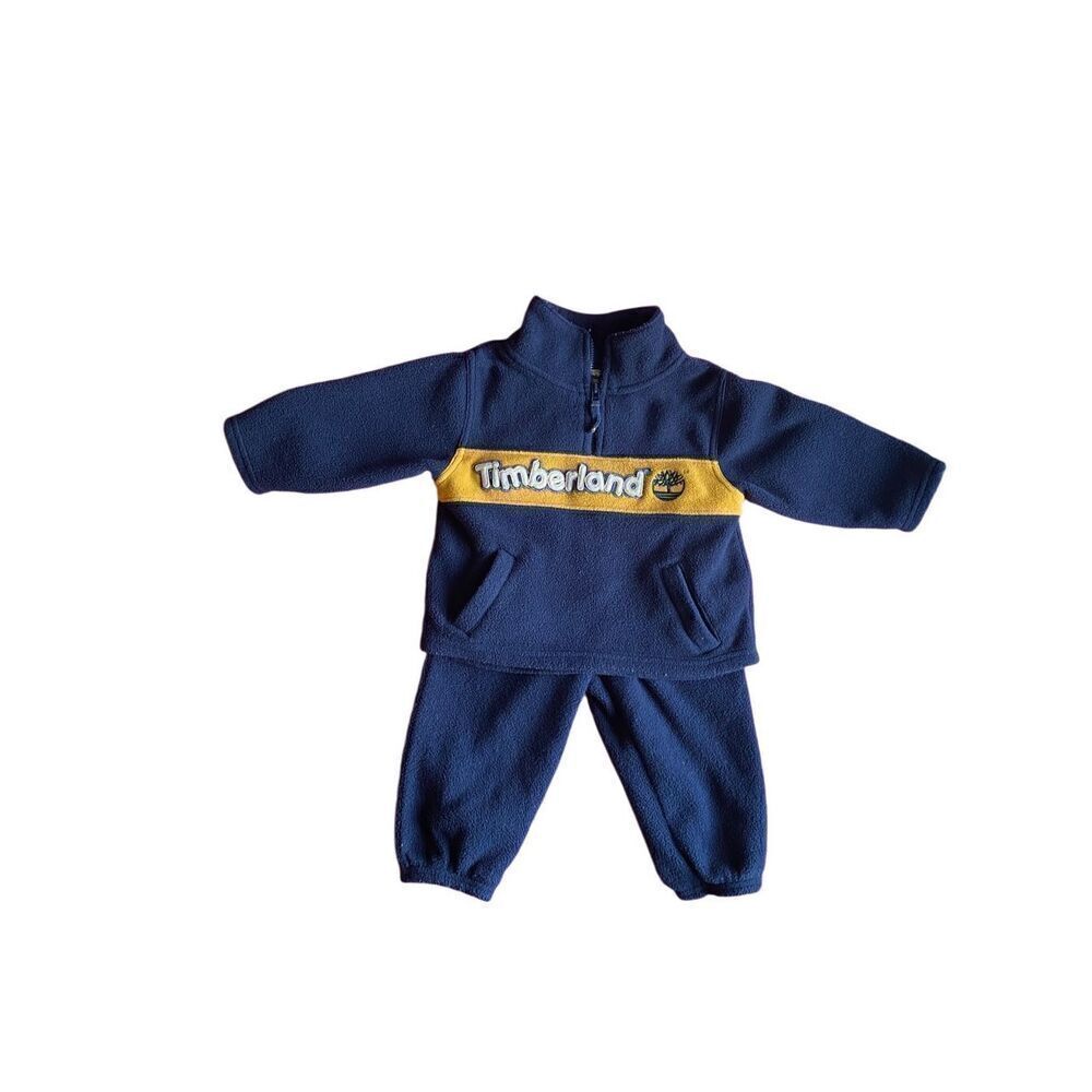 Timberland vintage infant baby two piece fleece set size 12 months